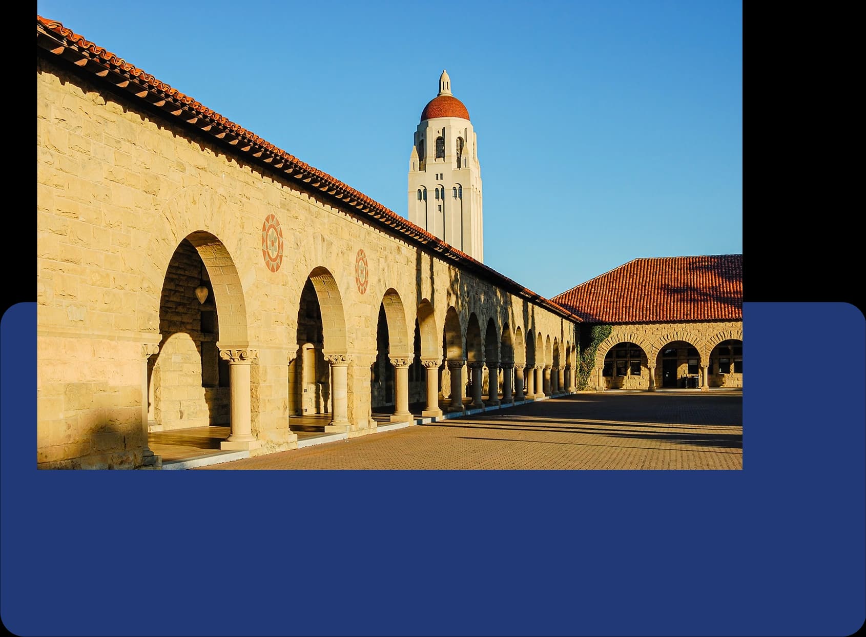 An arcade on the Stanford campus